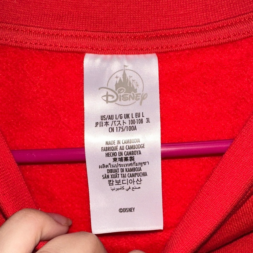 Disney Red and Black Mickey Mouse Sweatshirt - Picture 3 of 3